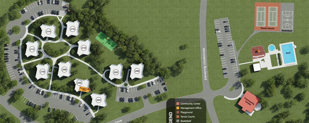 Summit Apartments Aerial Layout Map