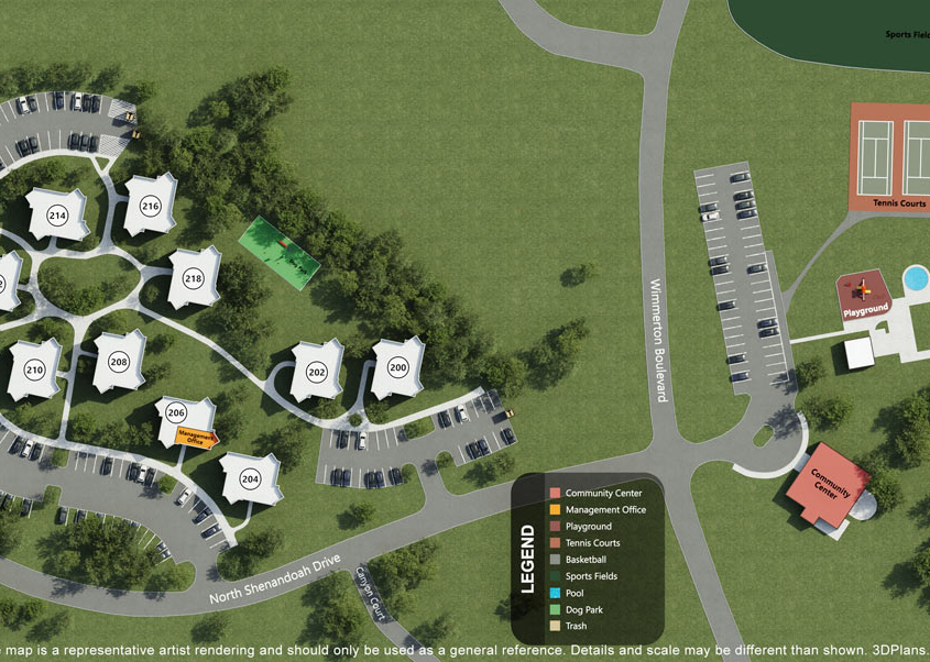 Summit Apartments Aerial Layout Map