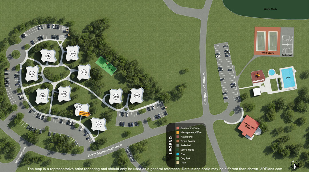 Summit Apartments Aerial Layout Map